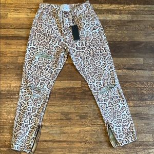 One Teaspoon- super high waist skinny jean leopard